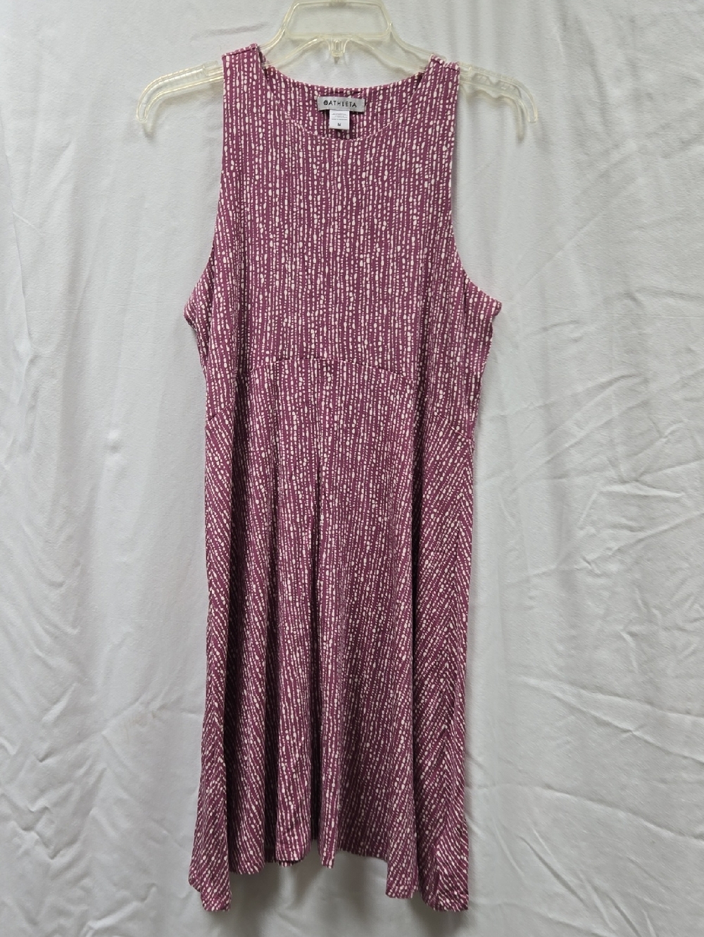Athleta Sleeveless Midi Dress - Mauve Pattern